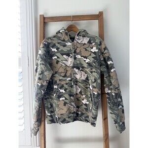 Rare Zoo York x Kaws Full Zip Hoodie 2007 Men’s Large AOP Y2K Camo Distressed